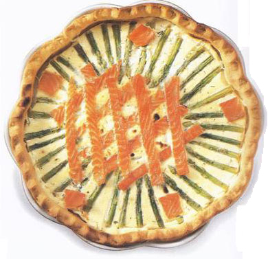 Smoked Salmon Asparagus Quiche