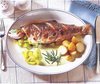 Broiled Trout With Cucumber & Dill