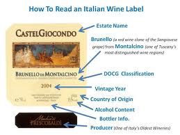 Wine read label